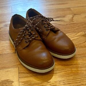 Boys Florsheim Supacush Plain Toe Oxford Cognac Brown 11.5